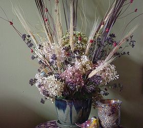 this is one of my arrangements for this autumn season made mostly with dried, flowers, home decor, Welcome Autumn
