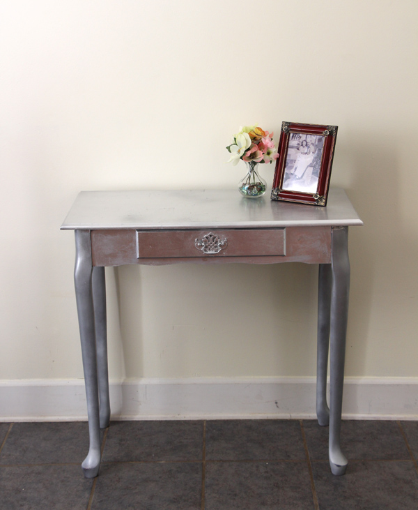 how to silver leaf furniture, painted furniture