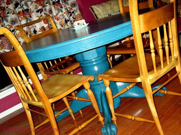how to glaze painted furniture, painted furniture, claw foot table