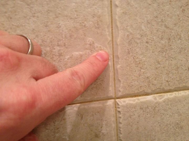 shower cleaning made easy without the use of noxious chemicals, cleaning tips, Untreated grout became discolored and reddish familiar