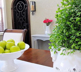 diy topiaries, crafts, I placed them on top of two pots and voila simple spring tablescape