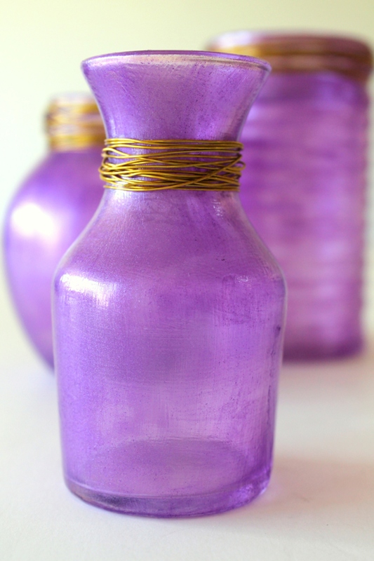radiant orchid inspiration homemade glass paint, crafts, decoupage, home decor, painting, To add a touch of color to your decor mix up some homemade sheer glass paint