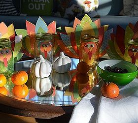 simple turkey votives, crafts, mason jars, seasonal holiday decor, thanksgiving decorations