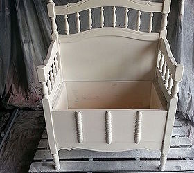 heirloom crib repurposed into a toy box for the grandchildren, diy, how to, painted furniture, repurposing upcycling