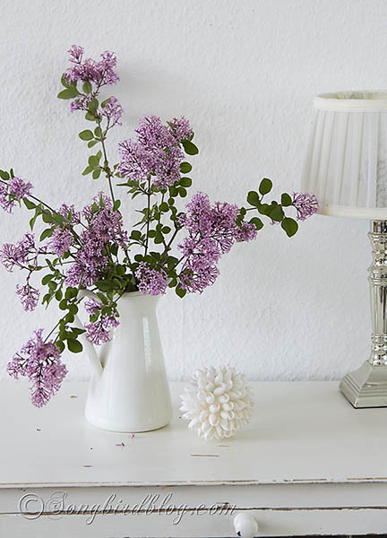 mini lilacs flower decoration, flowers, gardening, home decor, Pink and white flower decoration