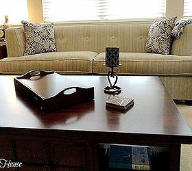 furniture the couch kind, home decor, living room ideas, painted furniture, New coffee table with upholstery couch in the background