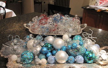 Holiday activity-decorated these clear and colored balls with sparkly stuff for Chestnut Hill Holiday House Tour- easy!