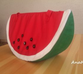 watermelon slice bag, crafts, watermelon slice