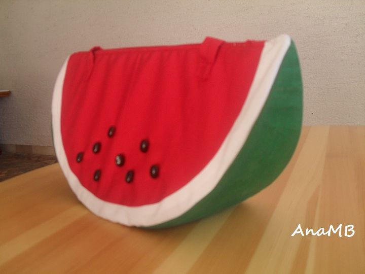 watermelon slice bag, crafts, watermelon slice