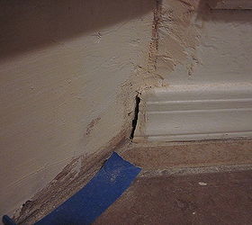 removing carpet from stairs and painting them, Continue to repair holes in the walls that the builders hid with the carpet