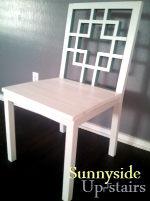 squared2 dining chairs, painted furniture, The first chair I built when no other furniture was in our eat in kitchen
