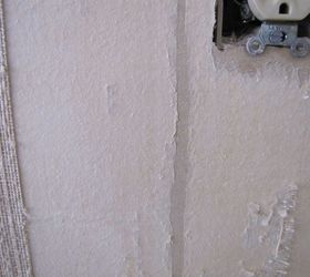repairing water damaged string paper, Unprimed sheetrock Had to use the backing like a lining paper