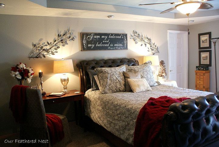 christmas touches in the master bedroom, bedroom ideas, christmas decorations, seasonal holiday decor