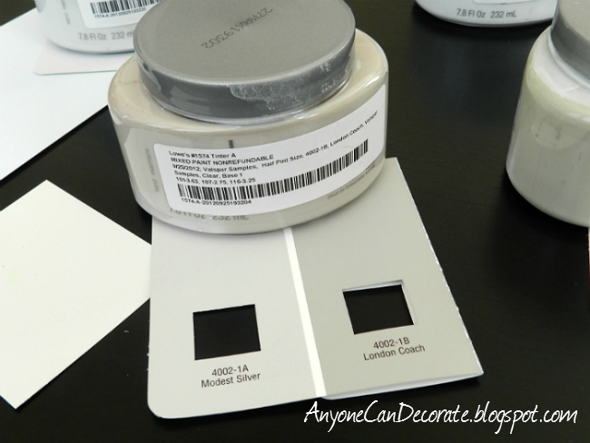 picking the right paint color, painting, When you decide which paint you want to use you just take the sample jar back to the store Lowes and they scan the bar code to make you the same paint color in larger quantities