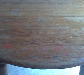 kitchen table refinishing, painted furniture, woodworking projects, Before
