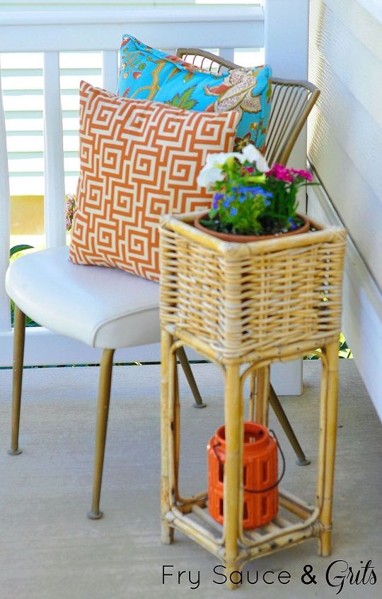 colorful summer front porch makeover, curb appeal, porches