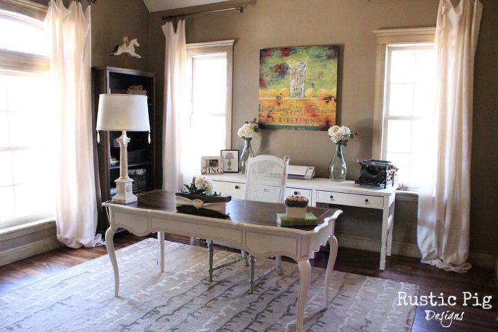 antique french desk makeover, painted furniture, rustic furniture, All put together