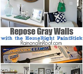 repose gray walls the easiest way to paint a room, home decor, paint colors, painting, wall decor, I painted my living room entryway hallway dining room and kitchen in one evening with the PaintStick EZ Twist