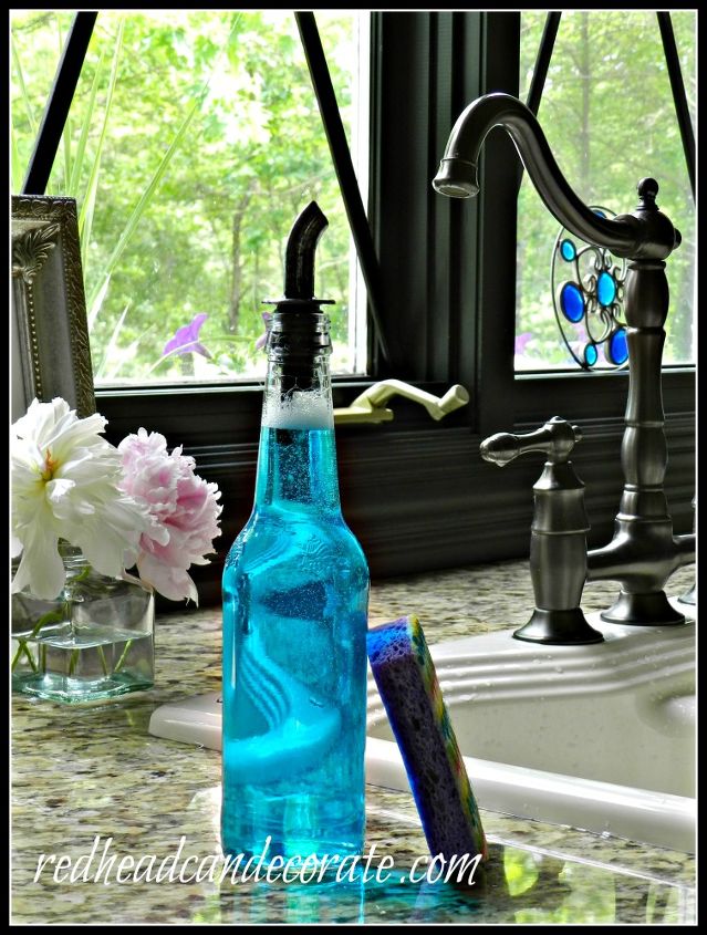 beer bottle soap dispenser, repurposing upcycling, This bottle is nice and light and easy to use when your hands are soapy
