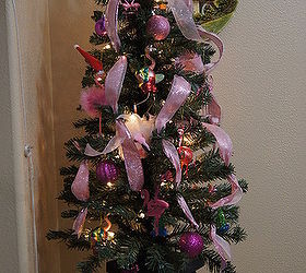 kitchen holiday tree, christmas decorations, easter decorations, patriotic decor ideas, seasonal holiday decor, Christmas Pink Flamengo Tree