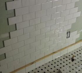 wall tile is going up, tiling, It s amazing