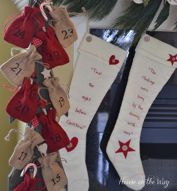make a christmas advent calendar, crafts, seasonal holiday decor, Each burlap sack is small but is great to hold a little treasure
