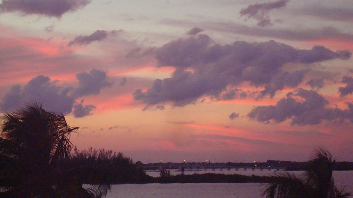 my new backyard view last night s sunset from the condo, outdoor living