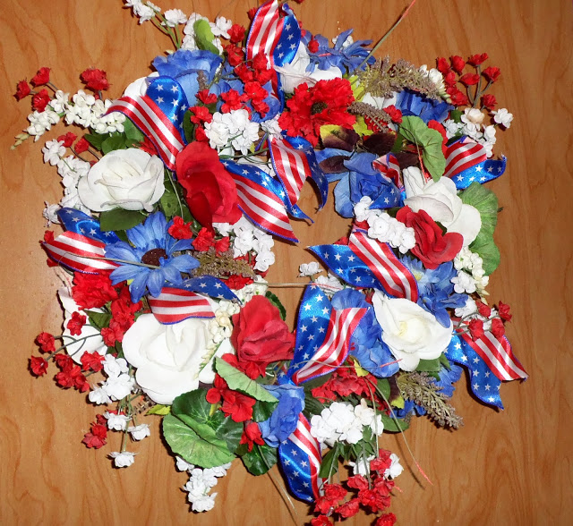 let s celebrate our independence, patriotic decor ideas, seasonal holiday d cor, wreaths, One of the Patriotic Wreaths that I made