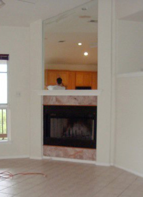 fireplace remodel, diy, fireplaces mantels, home decor, home improvement, Our fireplace before