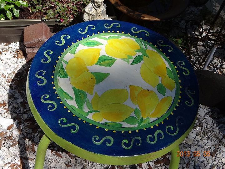 back yard works, gardening, outdoor living, painting old tables tuscany style