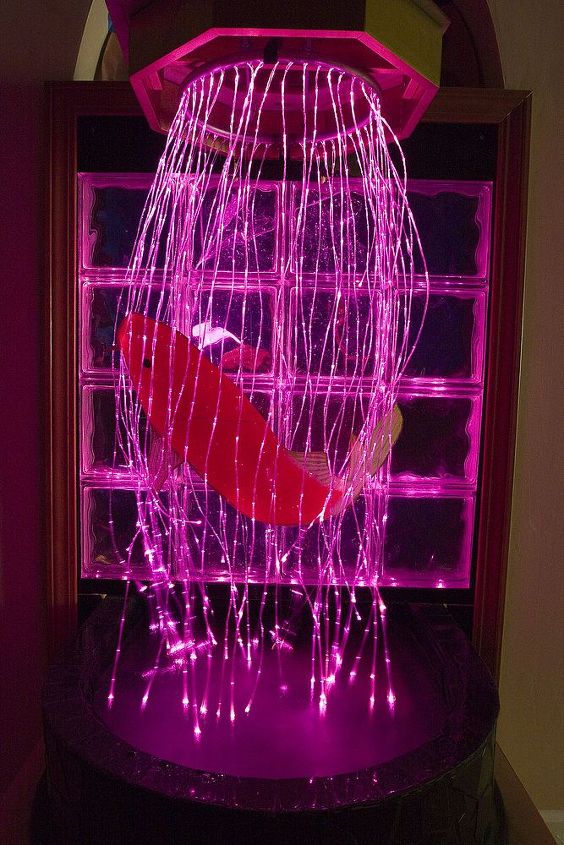 the water feature in my living room was created and designed using fiber optic, home decor, lighting, WATER FEATURE IN MY LIVING ROOM ENHANCED WITH FIBER OPTIC LIGHTING Clarence Tulips