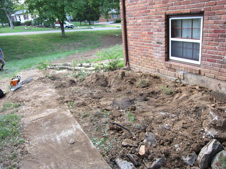 landscaping, gardening, now just a bunch of dirt