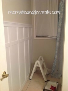 adding board and batten to a boring bath, wall decor, woodworking projects, after