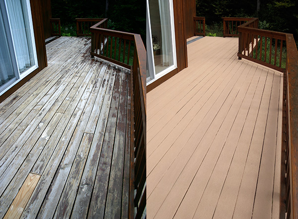 saving money on a new deck, decks, See for yourself the before and the after
