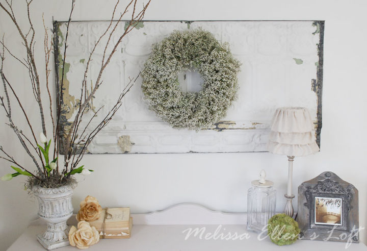 mini home tour, home decor, changing up wreaths is so fun to do DIY baby s breath tutorial on my blog