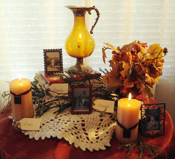 thanksgiving centerpiece, seasonal holiday d cor, thanksgiving decorations, Thanksgiving centerpiece from things around my home