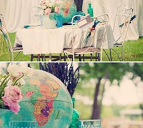 rustic wedding decorations diy style, crafts, home decor, Old globes can make for fascinating table decorations Yes they take up a lot of space but if you are planning travel themed wedding they are just what you need