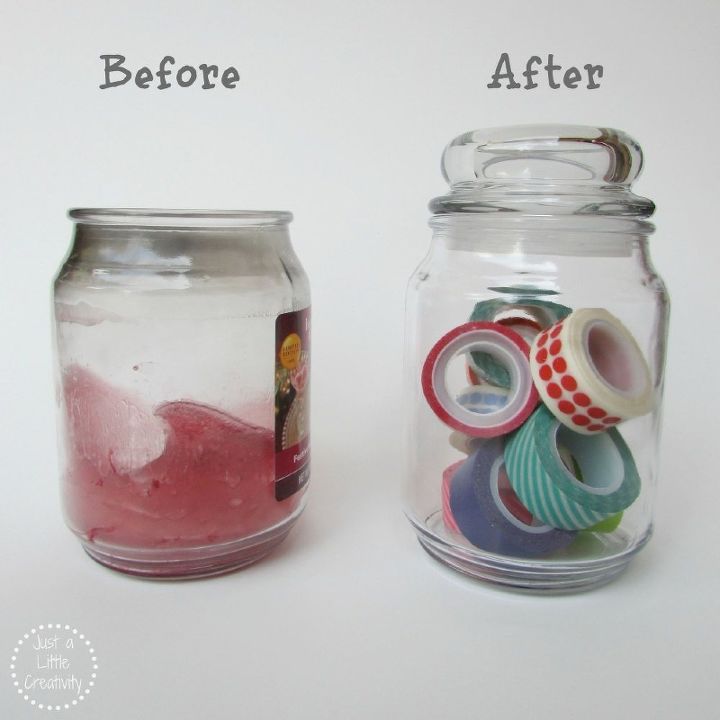 how to clean wax from candle jars, organizing, repurposing upcycling