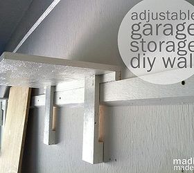 adjustable storage wall idea, garages, storage ideas, Create DIY adjustable shelving find out more about this custom storage wall here
