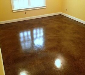 featured photos, The gloss comes from a combination of the surface being hard and smooth stains 2 coats of sealer and 3 coats of professional floor wax