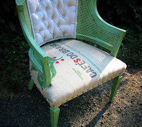 coffee sack upcycle, painted furniture