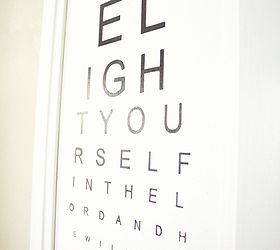 diy personalized eye chart tutorial, crafts