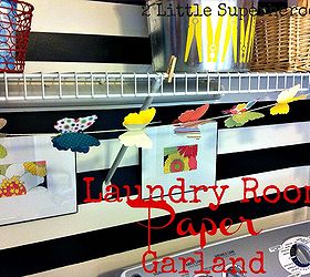 my completely free laundry room makeover, home decor, laundry rooms, Scrapbook paper framed