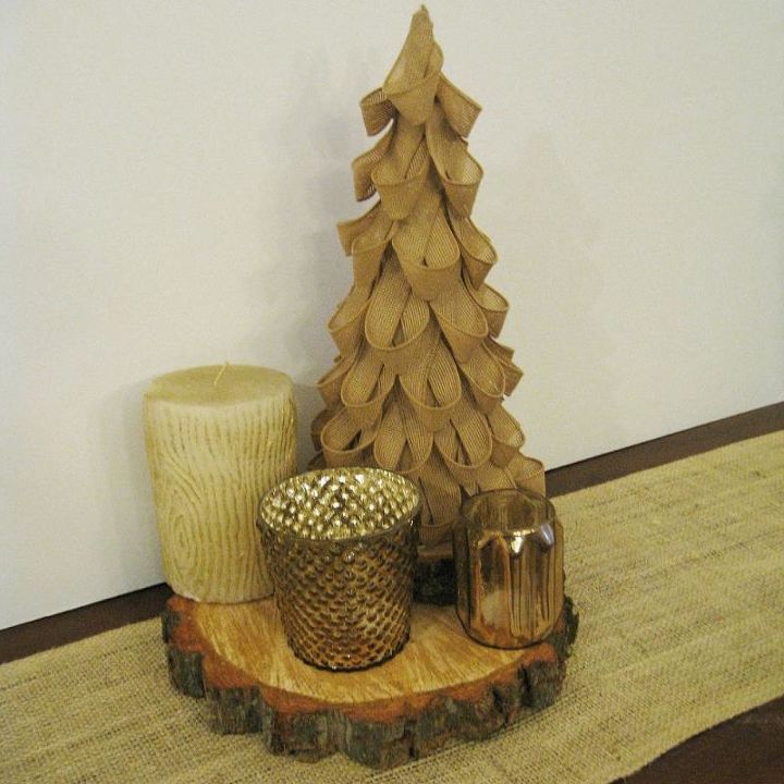 diy west elm burlap tree, crafts, seasonal holiday decor, Such a quick and easy project
