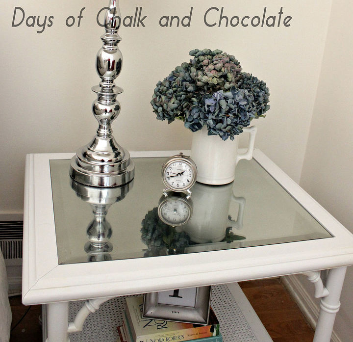reinventing a goodwill table into a chic nightstand, painted furniture, repurposing upcycling