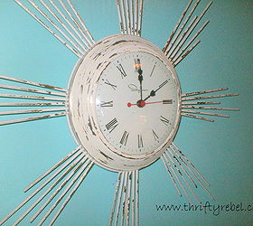shabby chic vintage clock makeover, painting, repurposing upcycling, shabby chic, Another view of the after
