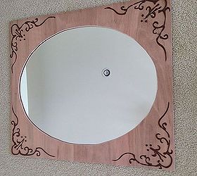 how to dress up a plain mirror, crafts, home decor, repurposing upcycling, Dress it up with glacage or decals