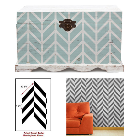 steal the look with stencils, home decor, painting