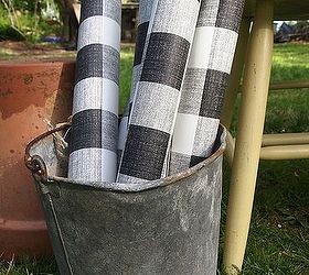 how to host a successful yard sale, Use buckets to corale awkward objects
