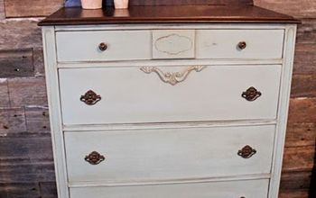 Antique Chest of Drawers {Soft Duck Egg Blue + Rich Chocolate}